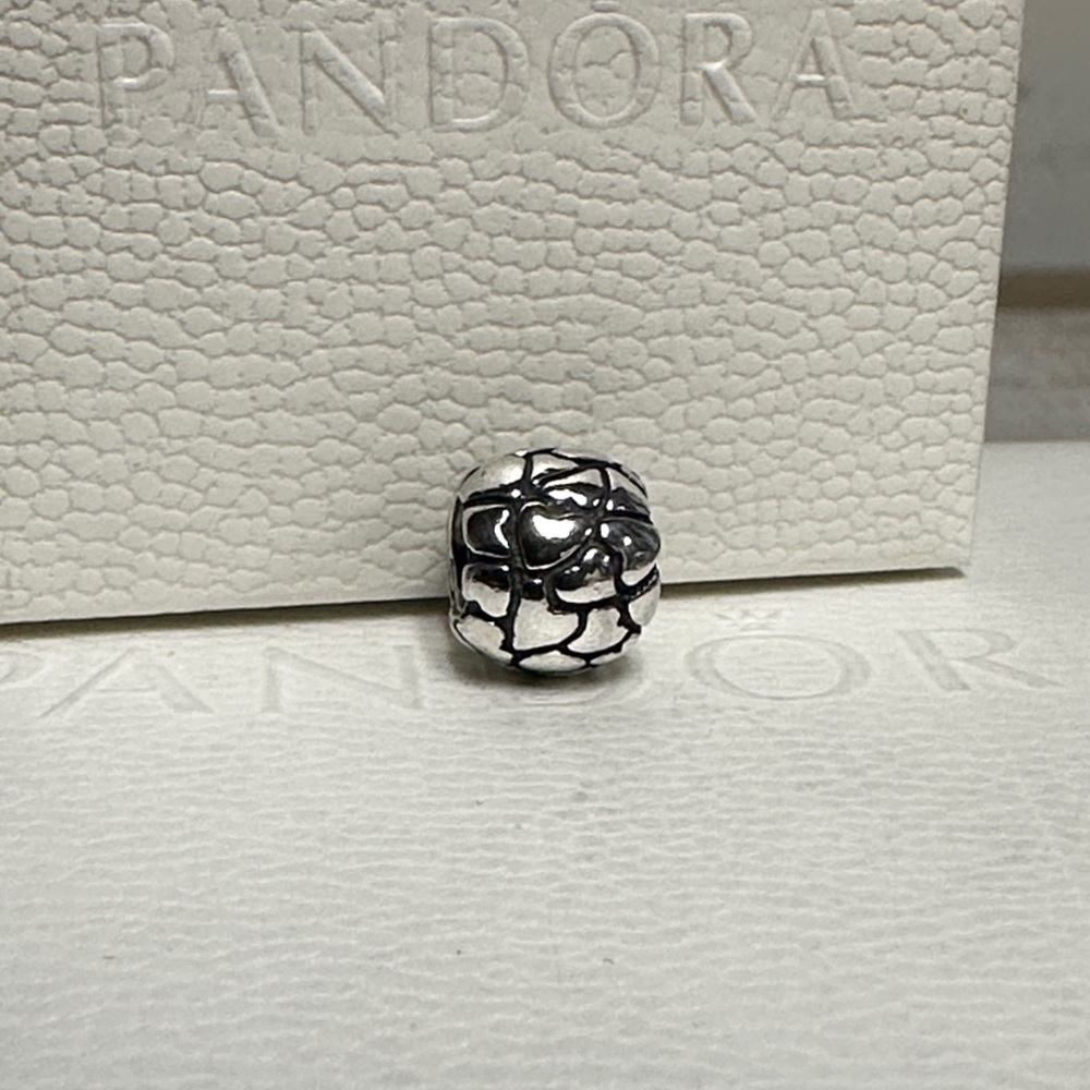 Pandora great shape Lotsa love heart s925 ale sterling silver stamped charm